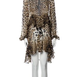 Saint Laurent Shift Dress Animal Print.